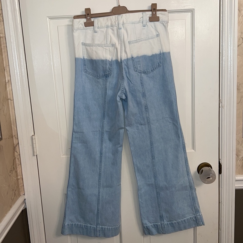 Ulla Johnson White And Light Blue Dye Jeans Size 8 Gem